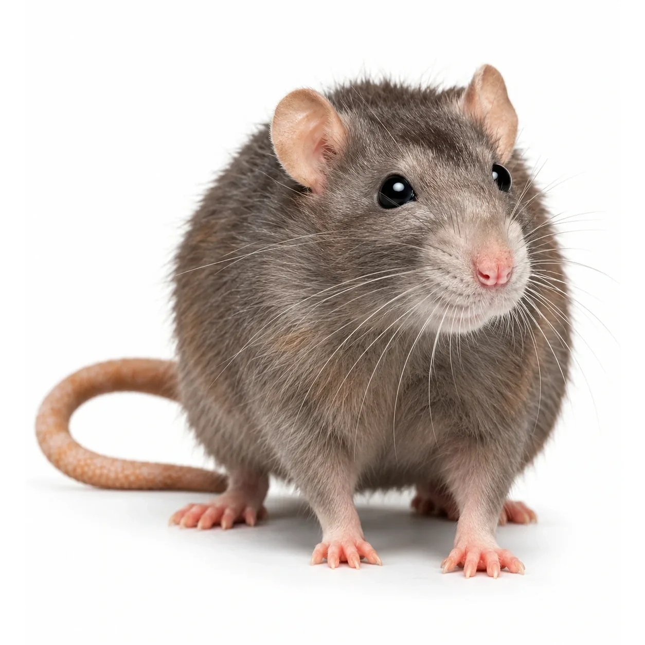 Rat gris vu de profil